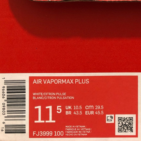 Nike Air Vapormax Plus “White/Citron Pulse” - Picture 9 of 9